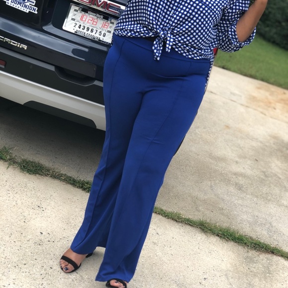 Blue and white button up top - Picture 2 of 2